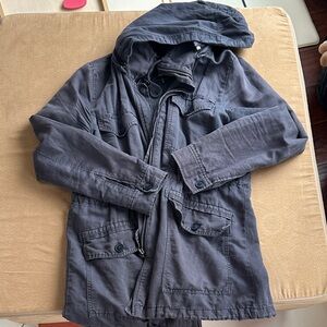 LOFT Women’s Charcoal Hooded Utility Jacket